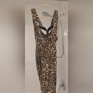 Leopard Print Sleeveless Dress